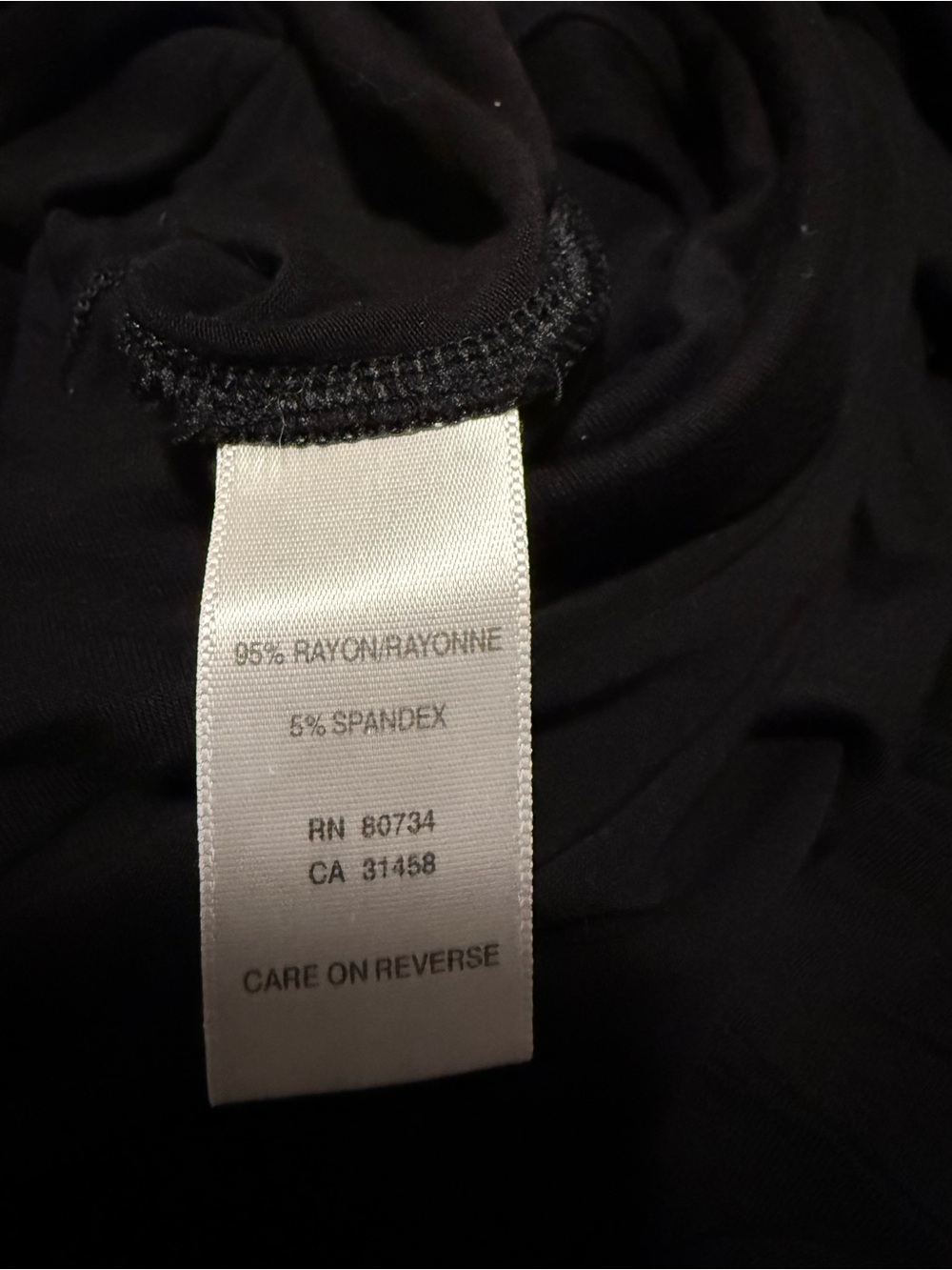 BCBGMaxAzria Black Draped Long-Sleeve Wrap Top #51 - Picture 5 of 6